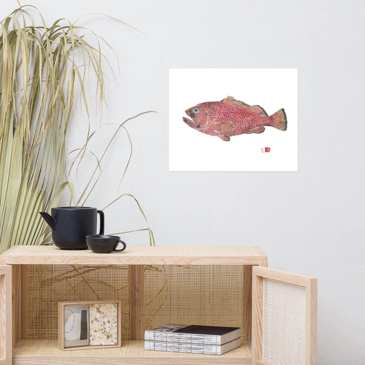 1BA: Strawberry Grouper Print 16" x 20"