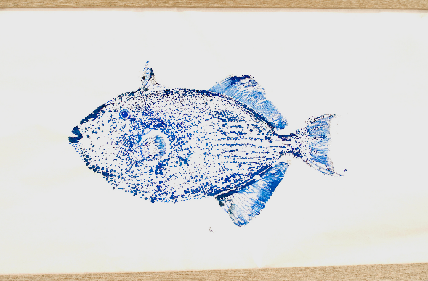 SOLD Ornamental Triggerfish Original Gyotaku Fish Print
